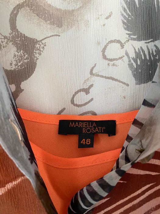 Копринена риза с принт,46