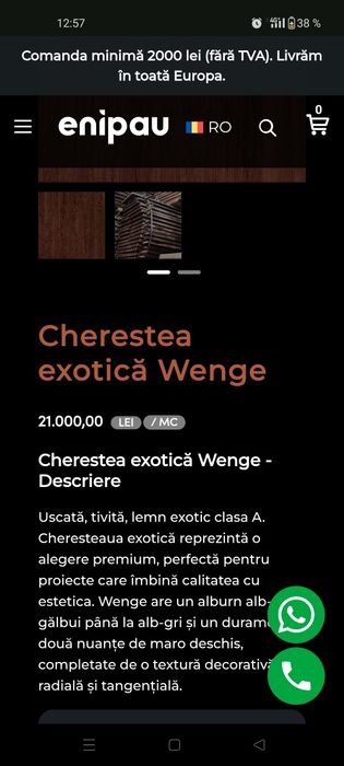 Lemn exotic WENGE ( inserții, cuțite, stilouri, arme)