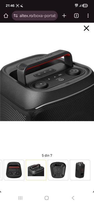 Boxa portabila JBL PartyBox Club 120, 160W, Bluetooth, IPX4, Auracast,