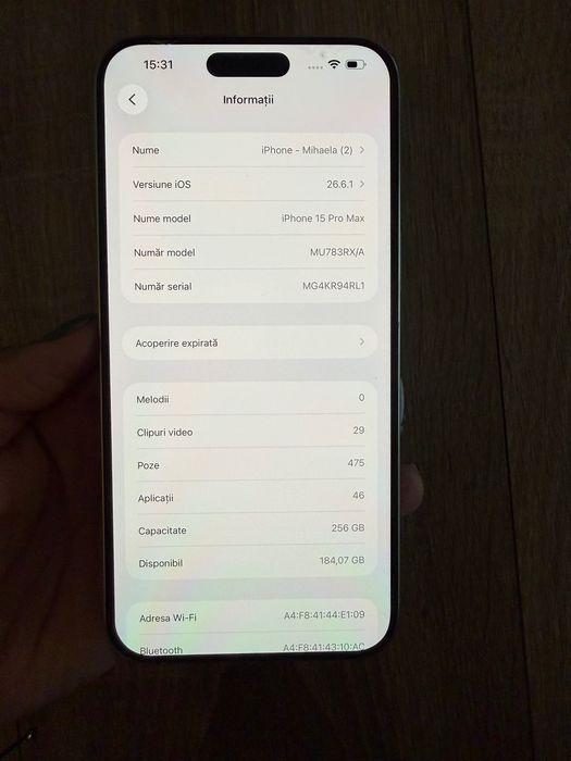 iPhone 15 Pro Max Natural Titanium 256GB