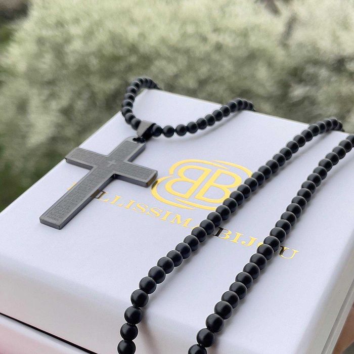 Мъжко Колие/Гердан от Оникс 4мм.