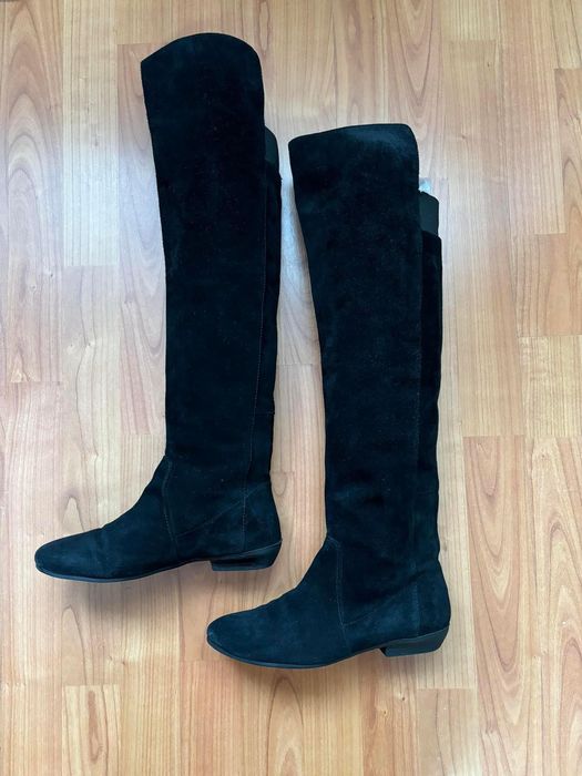 Cizme Nine West, piele intoarsa