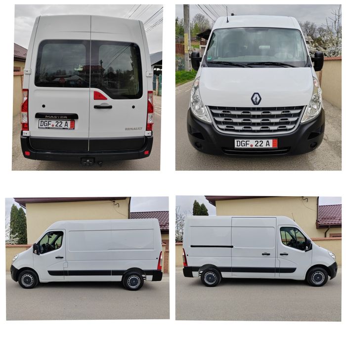 Renault Master 2.3Diesel E5 Fab. 2012 AC 3locuri Model Mediu și Inalt Inchidere centralizata Geamuri electrice Cârlig remorca Distribuție pe Lant