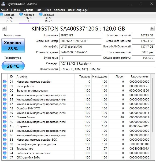 SSD, ССД, Накопитель, Память 80.000тг