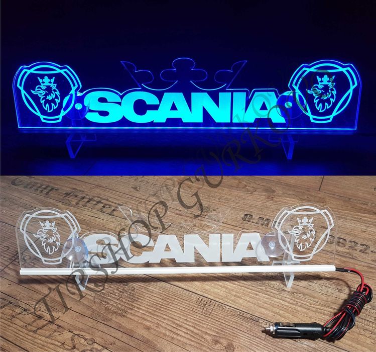 Светещи Лазерно Гравирани Табели за Камиони 12V или 24V SCANIA MAN DAF