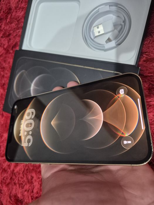 -Iphone 12Pro Max, Gold, 128Gb, 6Ram, Bat-87%, stare foarte buna, impe