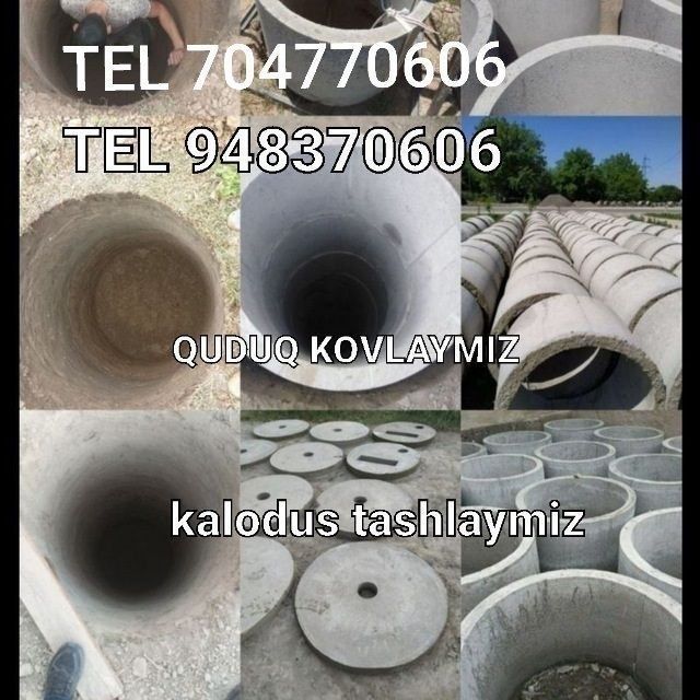 Kalods qo'yamiz quduq kovlaymiz arzon narxlarda