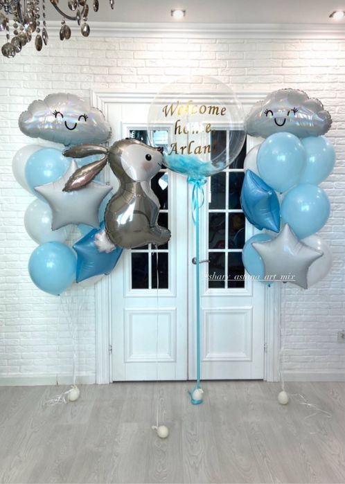 Оформление шарами на выписку