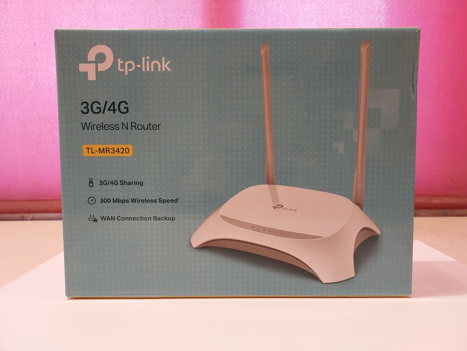 Router nou wireless Tp-Link 3G/4G. În cutie, adaptor, instrucțiuni.