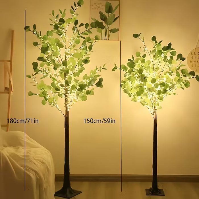 USB LED дърво изкуствено на батерии