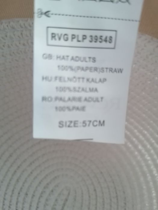 Pălărie fete pai orez