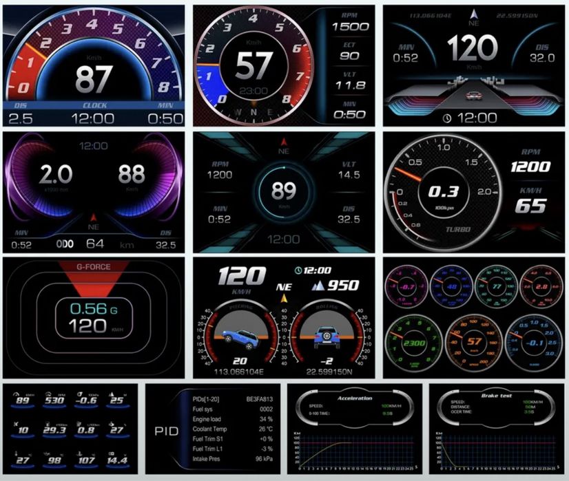 Монитор OBD, GPS, бортовая диагностика.