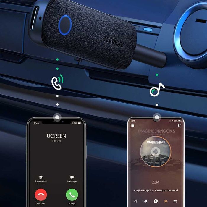 Ugreen Bluetooth Wireless 3.5 mm Receiver & Transmitter–аудио адаптер