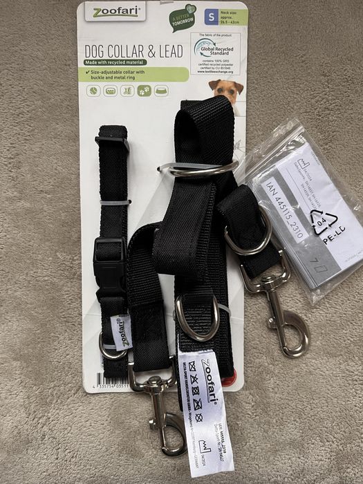 Set zgardă și lesă câini Zoofari mărimea S
