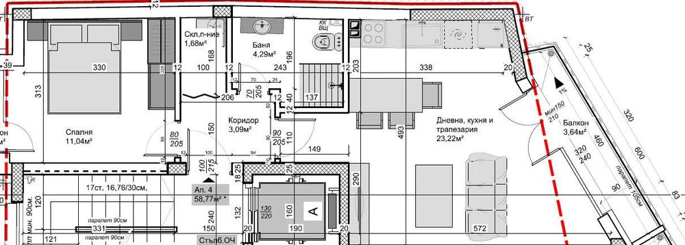 Продава се Двустаен апартамент в Варна, Окръжна болница - 69 кв.м за 614 €/кв.м - Снимка #2
