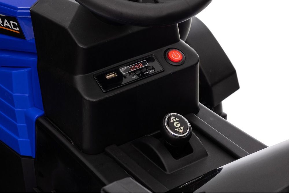 Детский электирический синий трактор