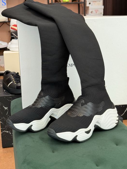 Дизайнерски дамски обувки Emporio Armani тип чорап