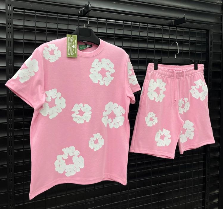 Compleu Denim Tears pink Amiri Off white