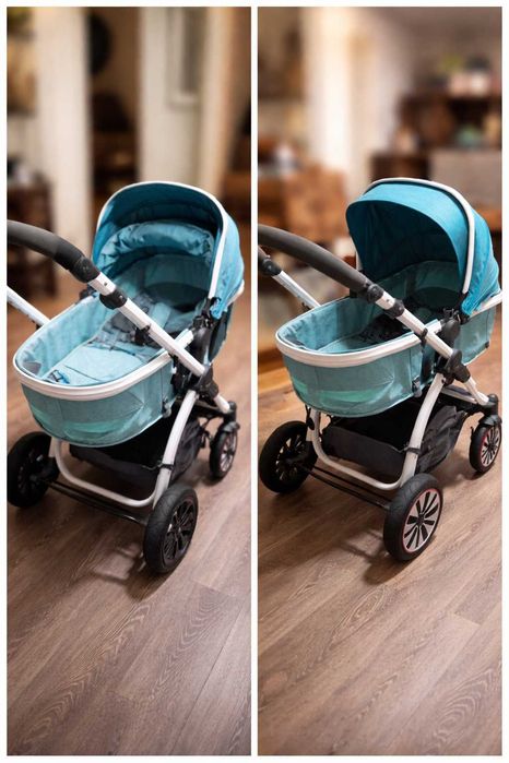 Cărucior combinat Lorelli Aurora, Aquamarine  London-de vanzare