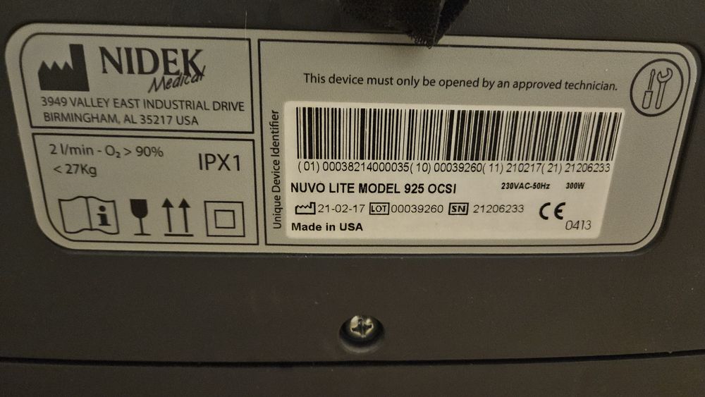 Concentrator oxigen Nidek Mark 5 Nuvo Lite