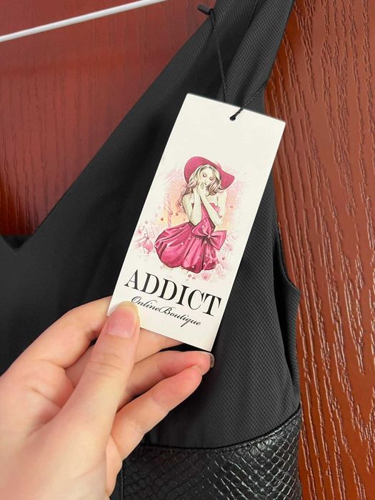 Черен кожен гащеризон Addict размер S