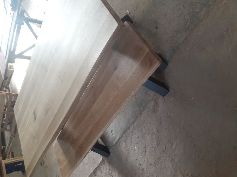 Дъбова пейка за трапезна маса