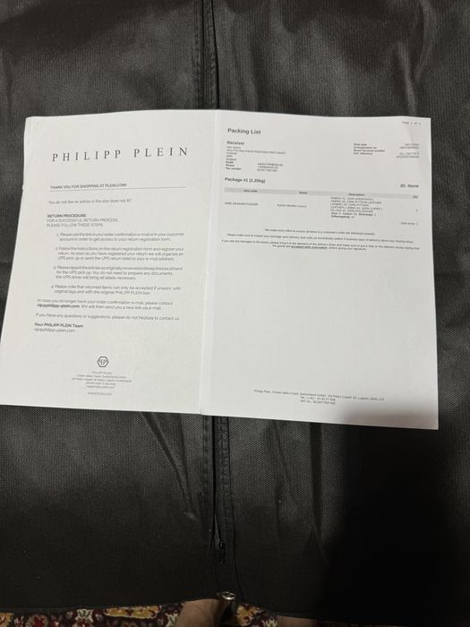 Philipp Plein pithon bomber luxuru