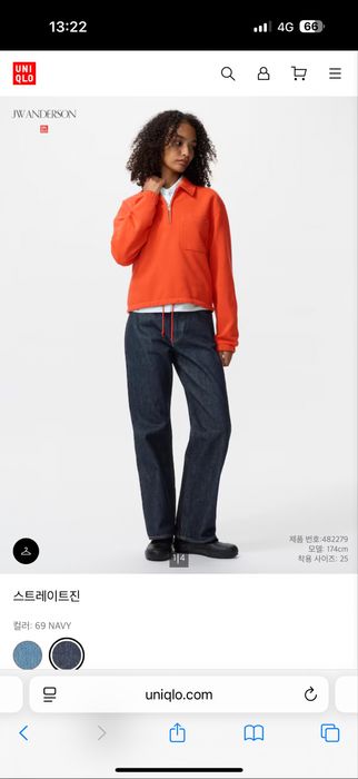 Джинцы Uniqlo темно синие 24 р