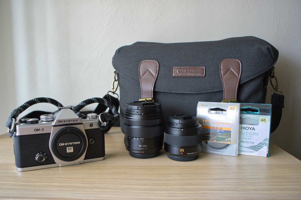 OM System OM-3 + Leica 25mm f/1.4 + Lumix 14-140mm (нов - гаранция)