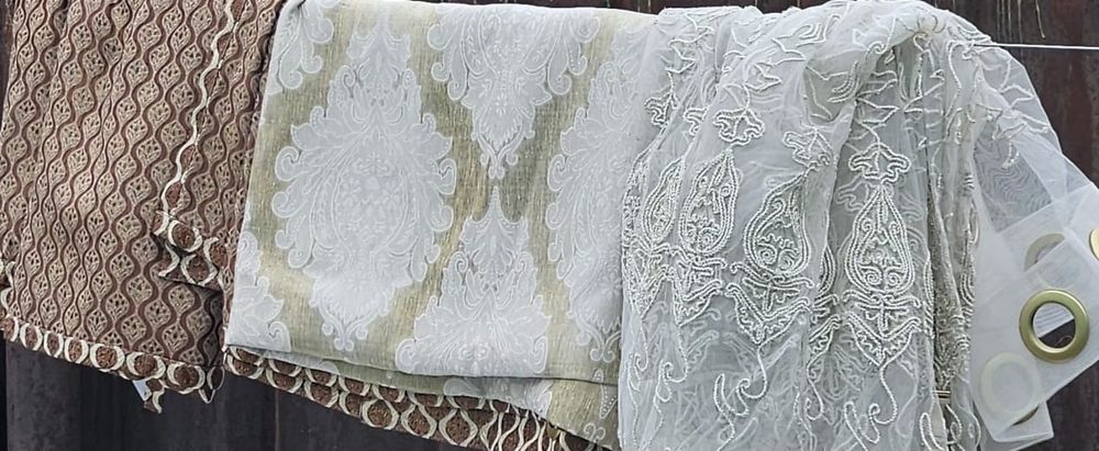 Комплект штор и тюля.