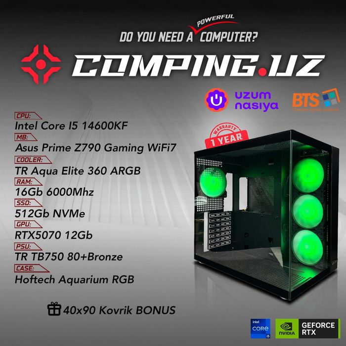 i5-14600KF / 16GB 6000MHz / 512GB NVMe / RTX5070 12Gb