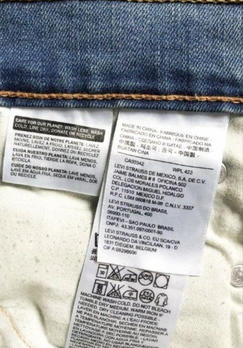 Blugi LEVIS 510 Skinny Slim Albastru Barbati | Marime 29 x 32 (Talie 78 cm)