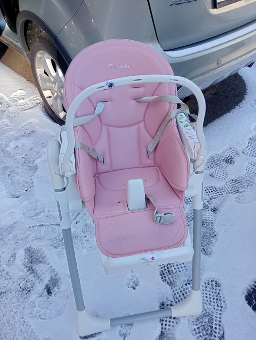 Scaun de masa bebe nikudo roz