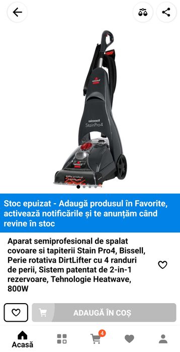 Aspirator bissel pentru covoare și tapițerie