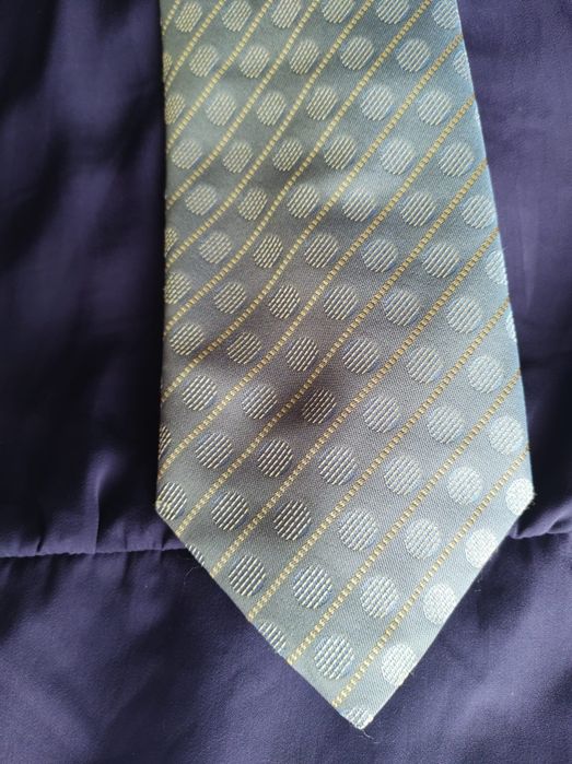 Cravata bărbați gri buline dungi Roland