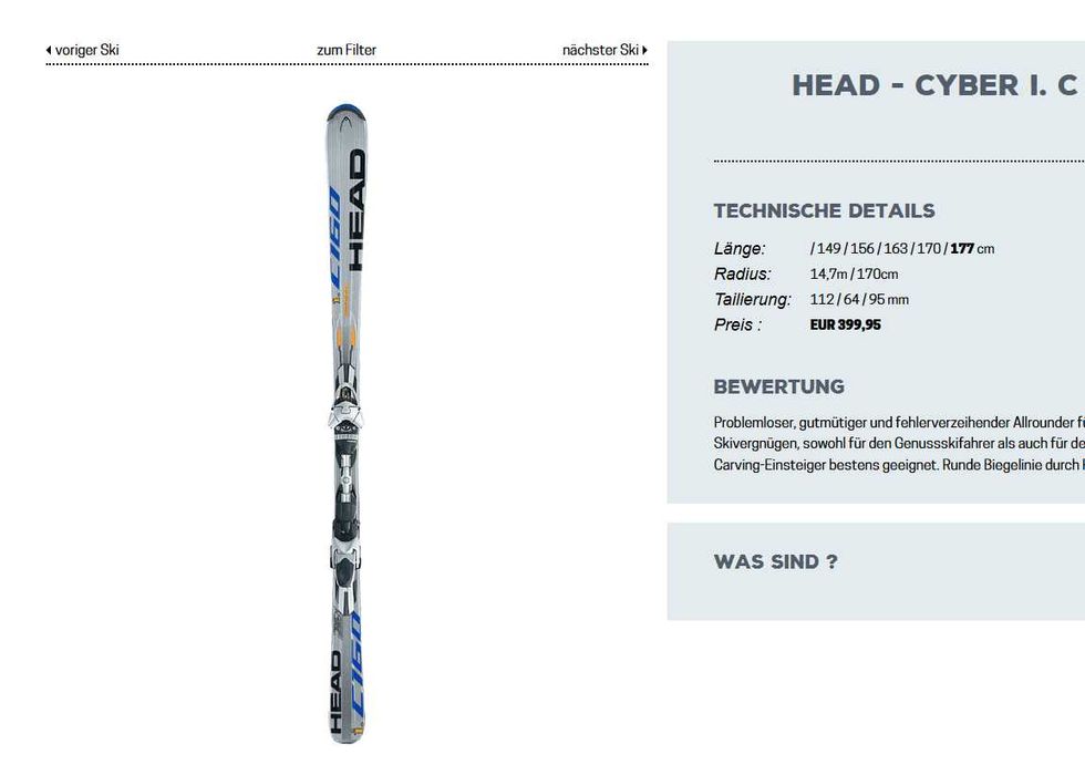 Head cyber i.C 170  light (175-180cm) (sigilat - nou ) 2003 skiuri