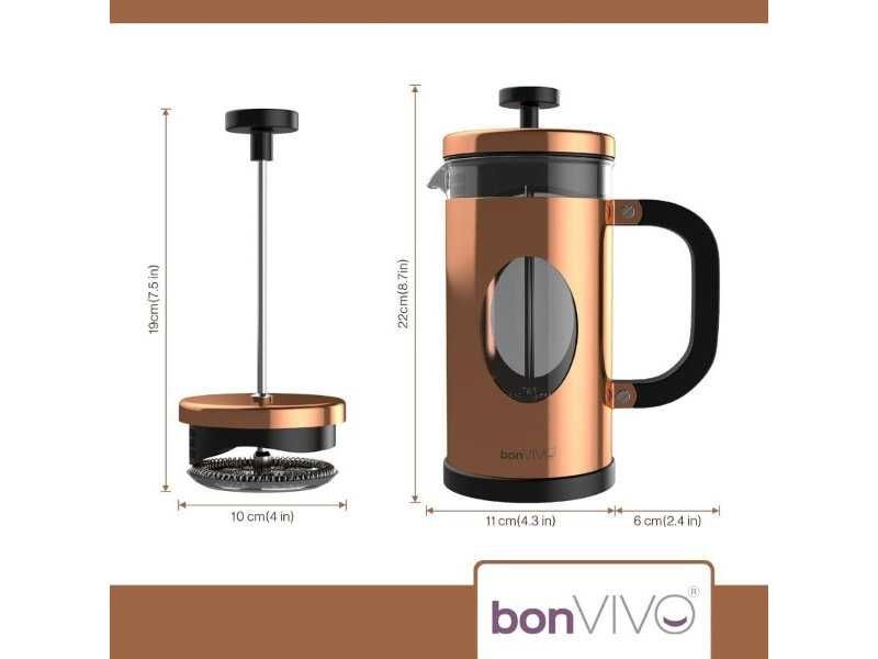 Френска Преса за 3 Чаши Кафе bonVIVO