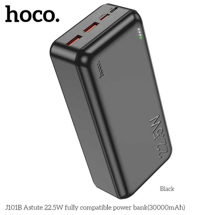Hoco J101B Astute Power Bank 30000mAh Fast Charging 22.5W+PD20W QC3.0