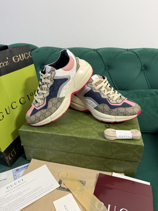 Adidasi Gucci piele naturala 100% Full Box colectie noua