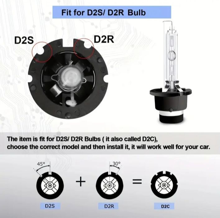 Becuri Xenon D2S D2R 6000LM set 2buc