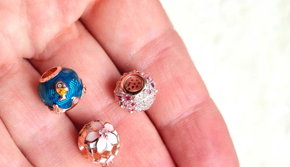 Талисмани за гривна Пандора - жълто сребро