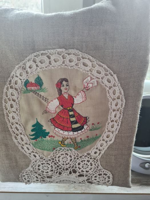 Етно ленена чанта за лятото