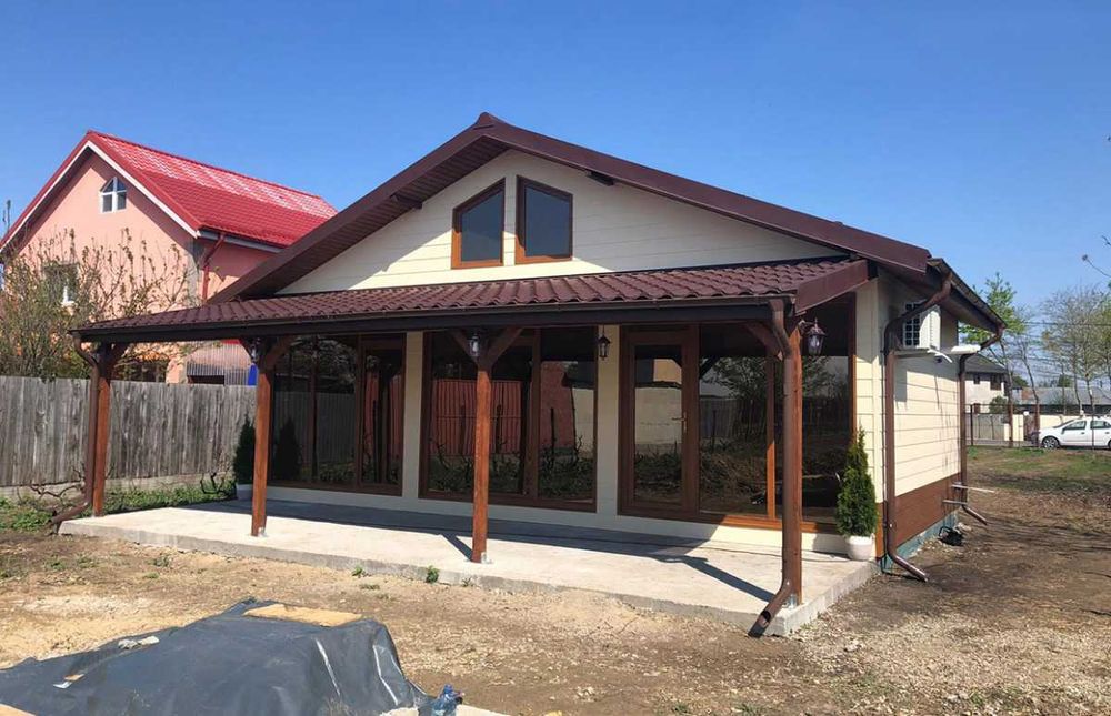 Casa Modulara, Garaje Auto si Containere stil birou din structura metalica si panou sandwich termoizolant