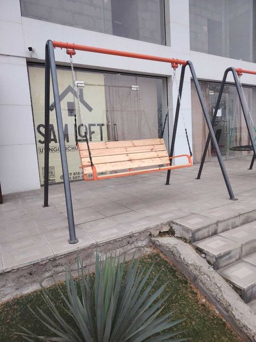Качели диван 3-х местные усиленные | металлические