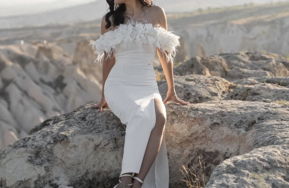 Белое платье шикарное