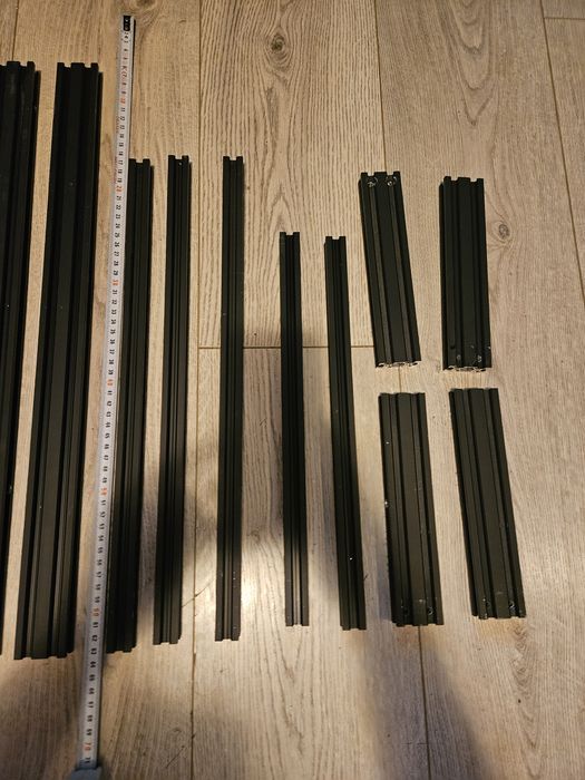 Set profile aluminiu negre 20x40 / 20x20 – diverse lungimi