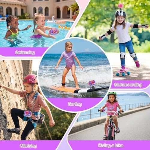 Играчка за басейн и детска подводна камера - 99 фута водоустойчива детска екшън камера 1080P видео