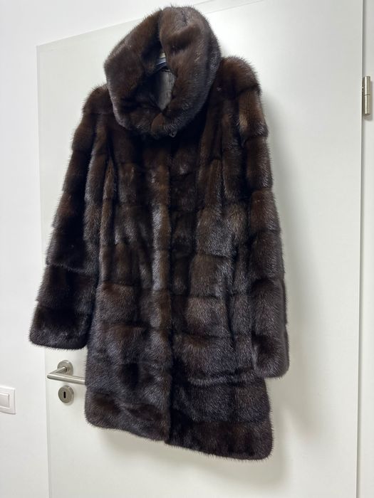 blana de nurca naturala maro