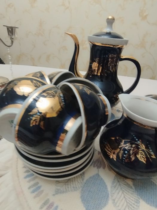 Продается кобальтовый кофейный сервиз