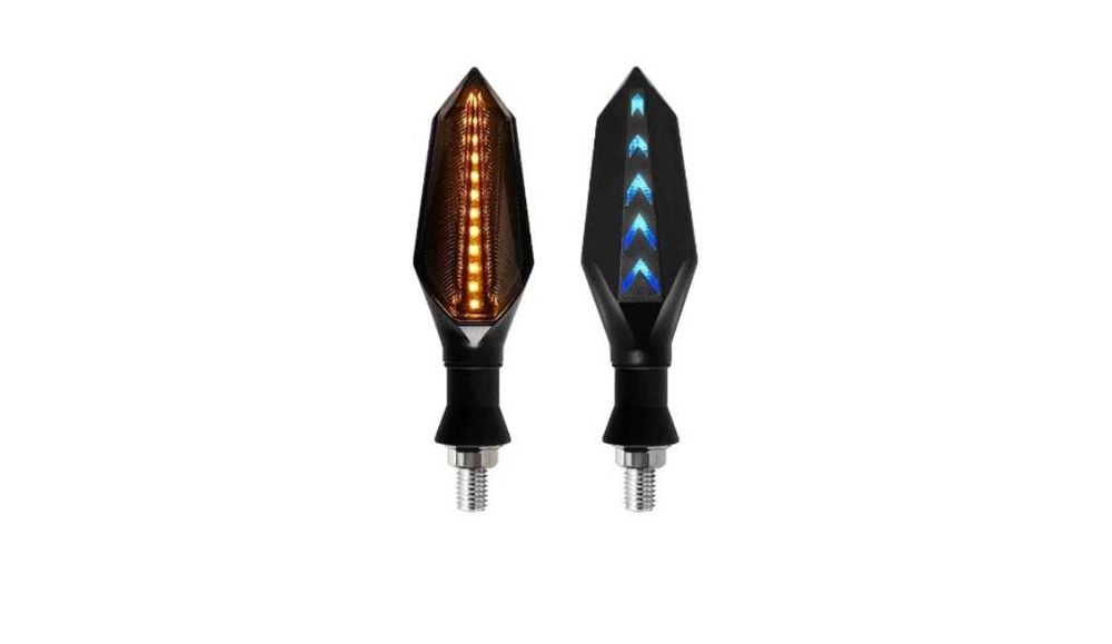 Semnale Led Motocicleta Atv Scuter Secventiale Galben si Albastru